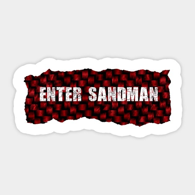 Enter Sandman Ripped Flannel Sticker by BAUREKSO